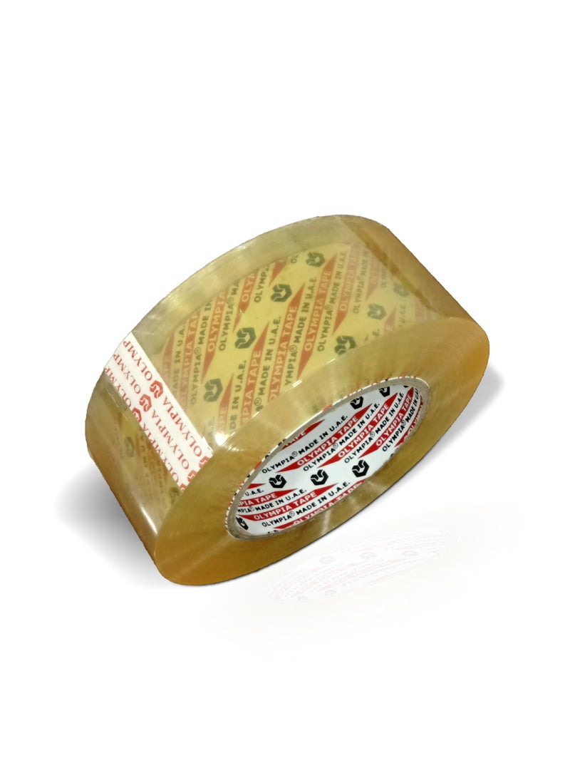 أوليمبيا شريط تعبئة شفاف كريستال كلير من علامة أوليمبيا® مقاس 48 مم × 200 ياردة (182.88 متر)، لاصق قوي للتعبئة المنزلية والصناعية، للختم والتجميع - Image 1