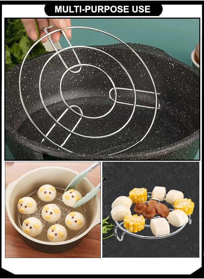 Majestic Stainless Steel Steaming Rack & Pot Stand – 22 cm Diameter, 3 cm Height – Multi-Purpose Trivet for Steaming, Hot Dishes, Cookware & Tabletop Use  - Image 4