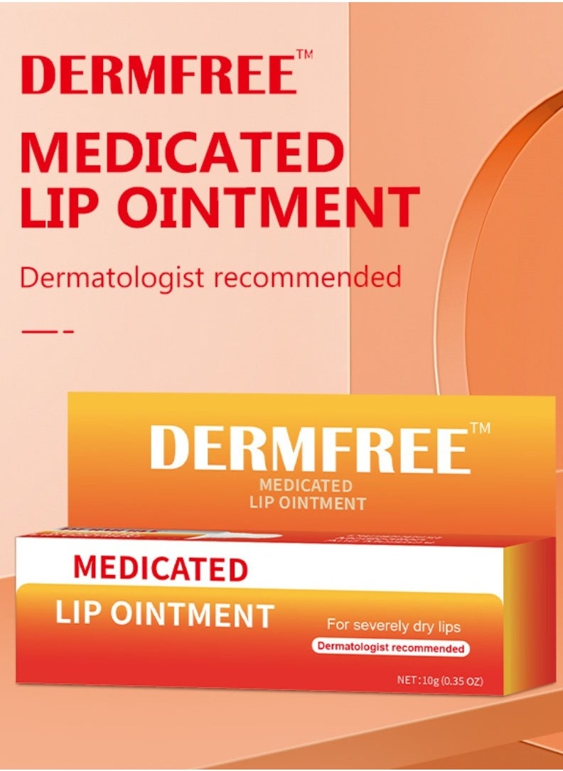DERMFREE - Lip Ointment for Dry Lips for Dry Cracked Lips Moisturizing Hydrating Exfoliating Nourishing Lip Balm Lip Ointment for Severely Chapped Lips Exfoliate Dead Skin for Lips Lip Balm - Image 1