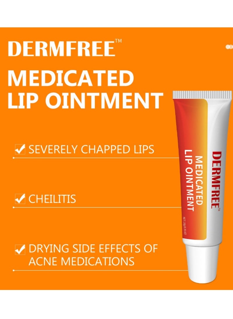 DERMFREE - Lip Ointment for Dry Lips for Dry Cracked Lips Moisturizing Hydrating Exfoliating Nourishing Lip Balm Lip Ointment for Severely Chapped Lips Exfoliate Dead Skin for Lips Lip Balm - Image 1