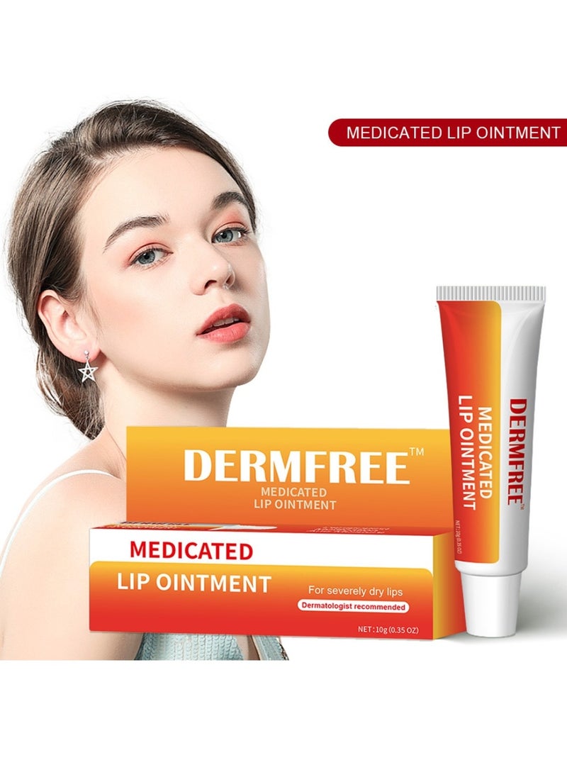 DERMFREE - Lip Ointment for Dry Lips for Dry Cracked Lips Moisturizing Hydrating Exfoliating Nourishing Lip Balm Lip Ointment for Severely Chapped Lips Exfoliate Dead Skin for Lips Lip Balm - Image 1