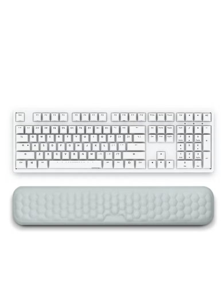 مسند لوحة المفاتيح + مسند معصم صغير طقم من قطعتين، مسند معصم مريح من إسفنج الذاكرة للوحة المفاتيح - وسادة دعم نسيج التدليك، ارتداد بطيء، قابل للتنفس، قاعدة غير قابلة للانزلاق، حجم كبير (360×80×20 مم) - مناسب للمكتب والألعاب والكتابة - Image 2