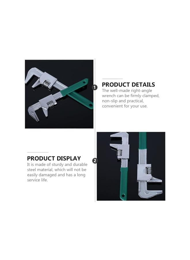 promass Adjustable Wrench,Repair Spanner Wrench Hand Tool, F Type Wrench Adjustable Wrench, Faucet Pliers Adjustable Spanner Wrench, Water Pump Pliers 45# Steel Major Hand Tools - Image 2