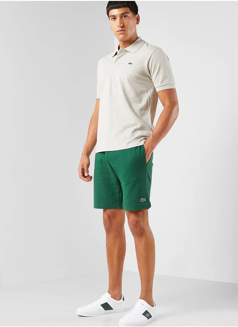 LACOSTE Regular Fit Brushed Fleece Shorts