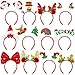 Wondrus Christmas Headbands Party Favors Supplies for Girls Kids 12 PCSFunny Holiday Hat Toppers Hair Accessories Photo Booth Props for DecorationsChristmas Party Games Prizes Stuff Trinkets for Women Men - Image 2