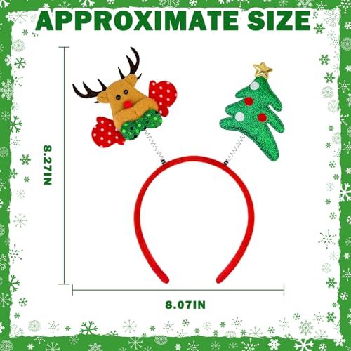 Wondrus Christmas Headbands Party Favors Supplies for Girls Kids 12 PCSFunny Holiday Hat Toppers Hair Accessories Photo Booth Props for DecorationsChristmas Party Games Prizes Stuff Trinkets for Women Men - Image 5