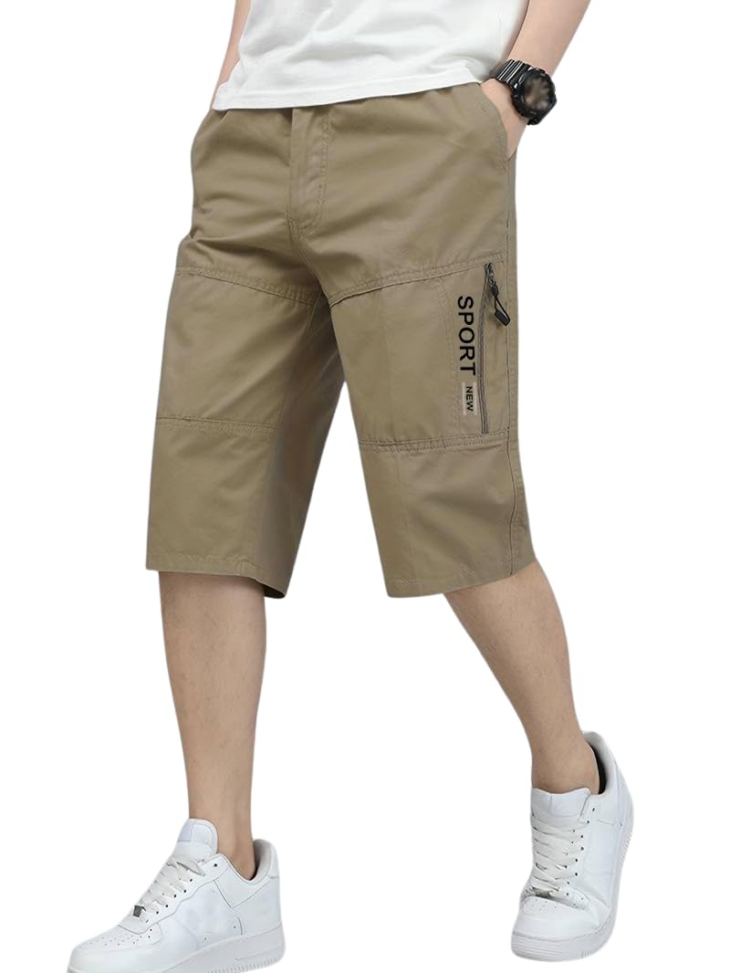 TAGDO® Men's Solid Cotton Shorts | Shorts Pant for Men | Shorts for Men (RF-Cotton-Shorts-2003-Gold-M) - Image 1