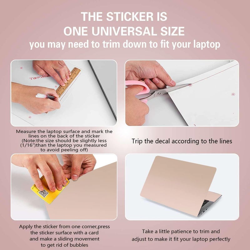 AORTDES 12.1 13 13.3 14 15 15.4 15.6 Inches Personalized Laptop Skin Sticker Decal Universal Netbook Skin Sticker Reusable Notebook PC Art Decal Protector Cover by - Image 2