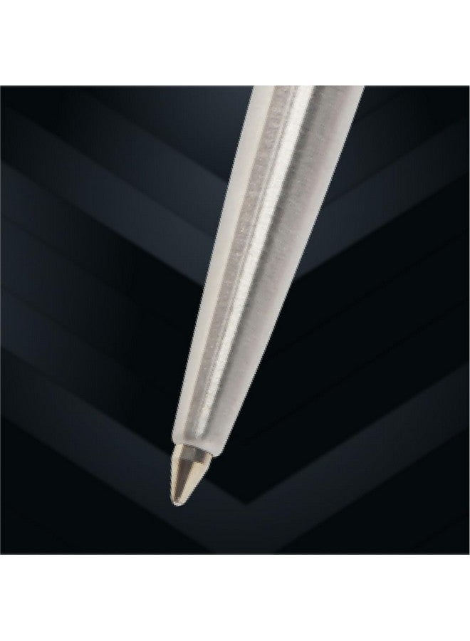 PARKER Classic Stainless Steel Chrome Trim Ball Pen | Ink Color - Blue | Corporate Gift | Ideal For Professional Use - Image 4