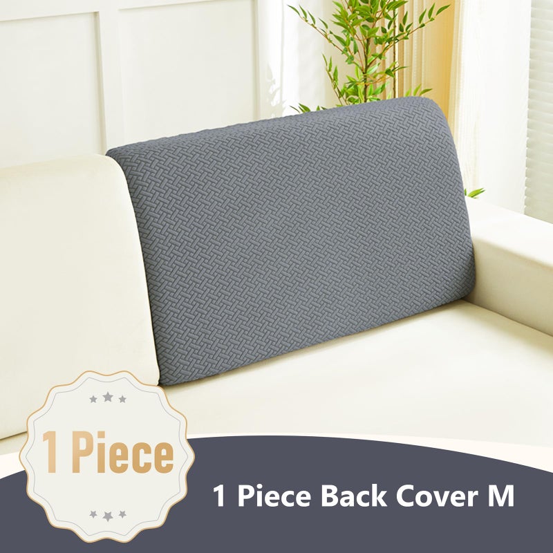 Yoovat Couch Cushion Covers for Sofa Couch Covers Wear-Resistant Universal Sofa Cover Washable Stretch for Sectional Slipcovers (Texture-Gray,Back Cover M) - Image 2