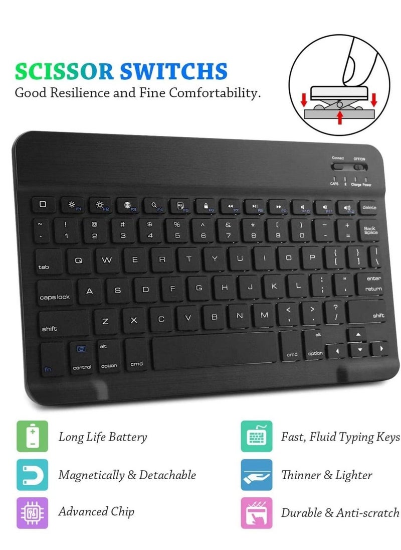 iPad Pro 11 Keyboard Case 2020/2018 - Detachable Magnetically Wireless Keyboard, Ultra Slim PU Leather Case with Pencil Holder 【Support Apple Pencil Charging】 for iPad Pro 11 inch 2020 - Image 3