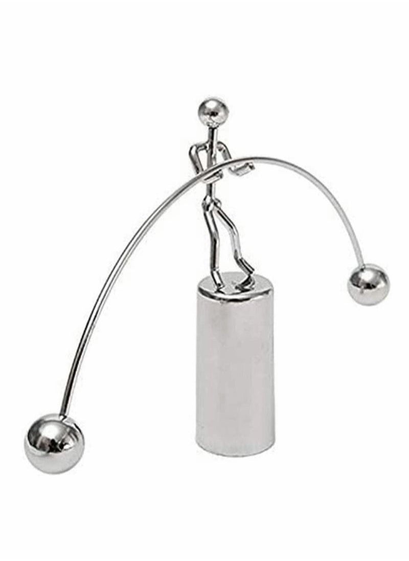 Generic - Motion Toy Metal Balance Steel Physics Newton's Cradle Balls Classic Science Mini Fun Desk Weightlifter Kinetic Art Balancing Decompressive for Home Office Decor - Image 1