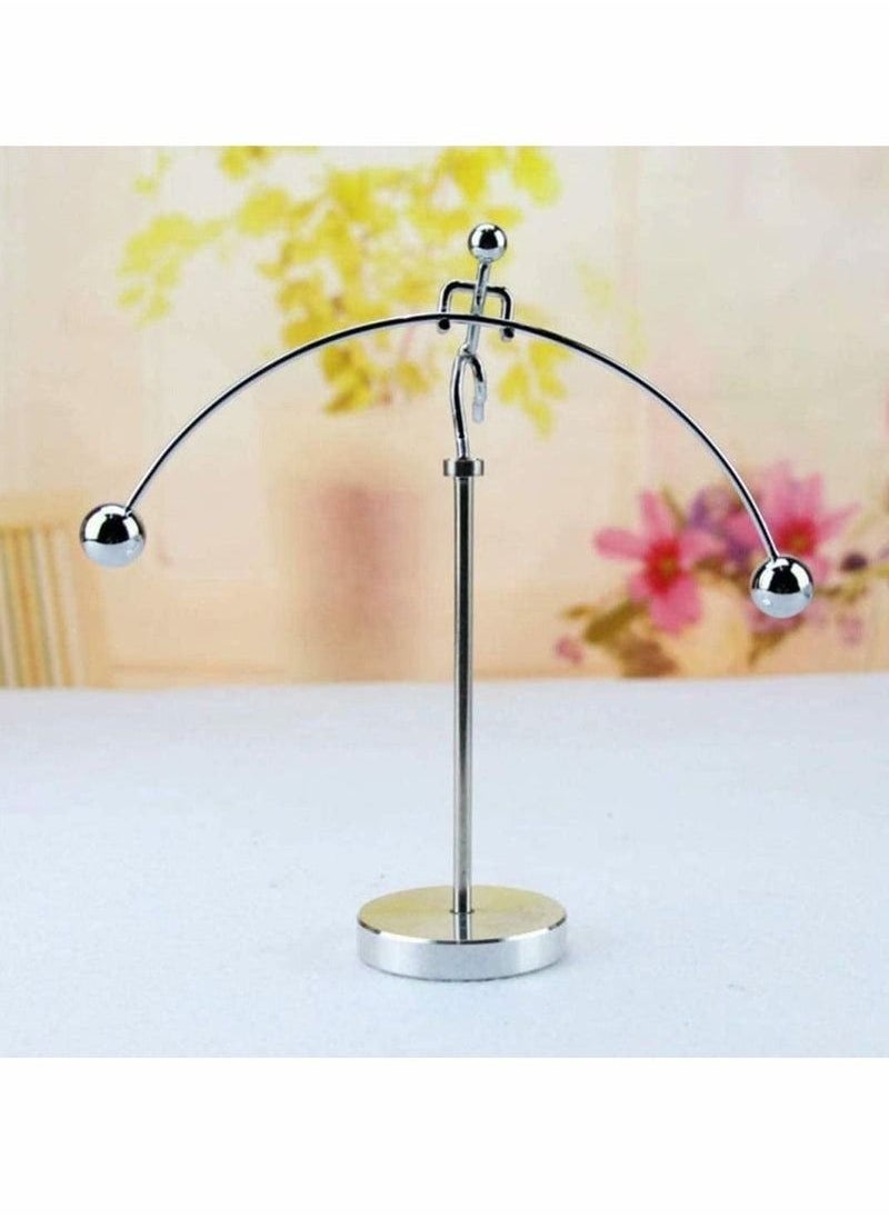 Generic - Motion Toy Metal Balance Steel Physics Newton's Cradle Balls Classic Science Mini Fun Desk Weightlifter Kinetic Art Balancing Decompressive for Home Office Decor - Image 1
