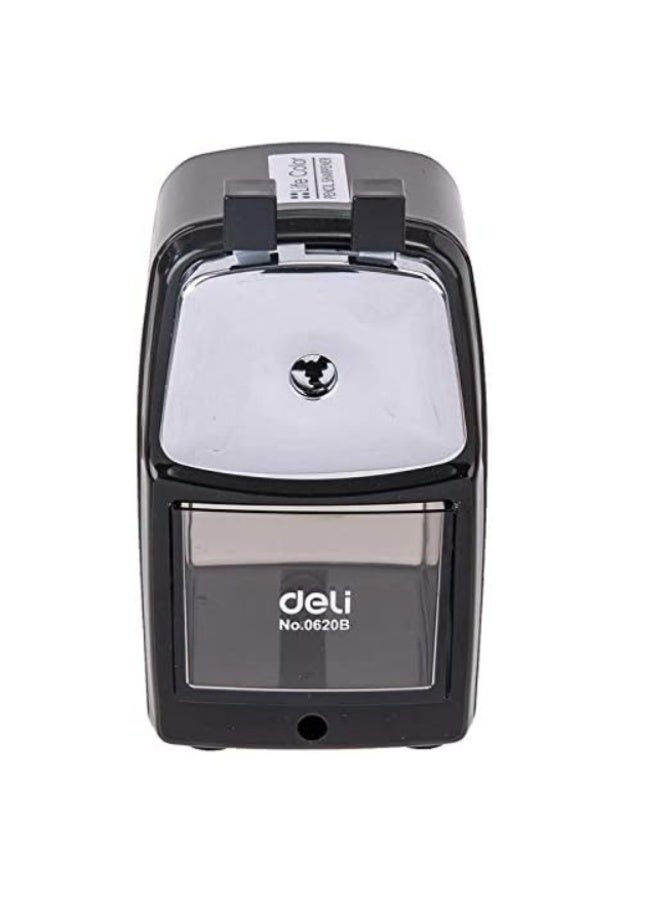 Deli E0620 metal Rotary Pencil Sharpener 1 piece , 125×73×132mm Hand-Crank Design with Shavings Container – Ideal for School and Office Use - Image 1