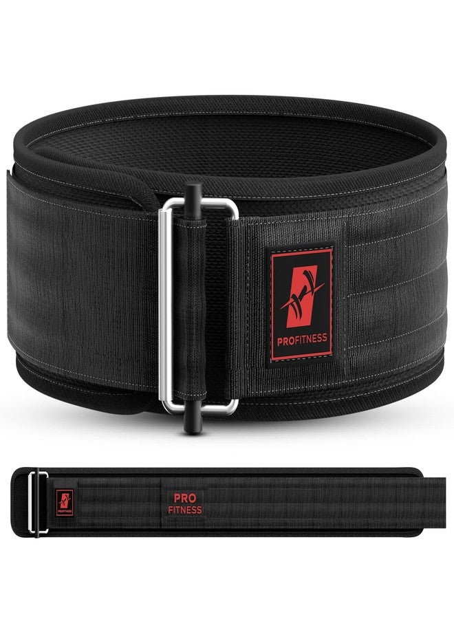 ProFitness Weightlifting Belt | Lifting Belt for Women | 100% Leather Gym Belts for Weightlifting | Powerlifting, Strength Training | Squat or Deadlift (Black/Red, Large) - Image 1