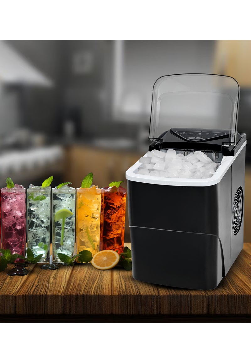 Jinou - Ice Maker 2.2L– Made with Premium Quality Abs Material, Updated Electronics & Cooling System - Ice Cube Maker Produces 12 Kg Ice In 24 Hours - Image 1
