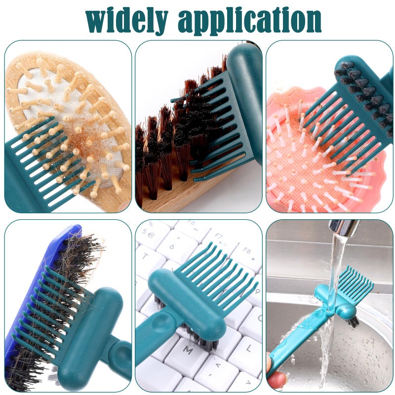 Qianyu 2Pcs 2-in-1 Hair Brush Cleaner & Remover Tool Brush Cleaning Tool Comb Cleaner Effective Hairbrush Cleaner Hair Brush Remover Rake for Man Woman Home Travel Salon Removing Hair Dust - Image 5