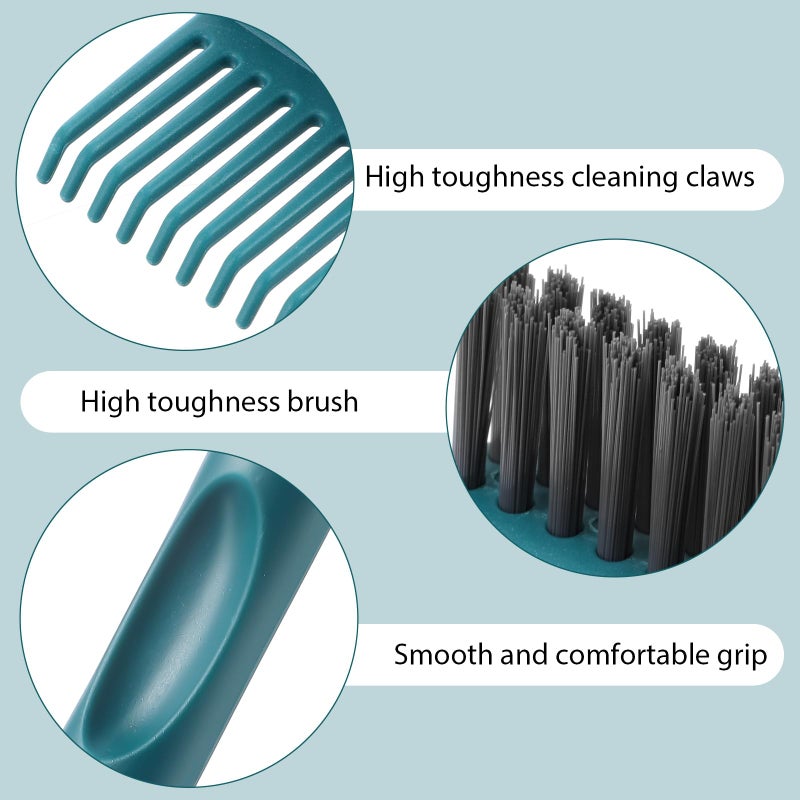 Qianyu 2Pcs 2-in-1 Hair Brush Cleaner & Remover Tool Brush Cleaning Tool Comb Cleaner Effective Hairbrush Cleaner Hair Brush Remover Rake for Man Woman Home Travel Salon Removing Hair Dust - Image 3
