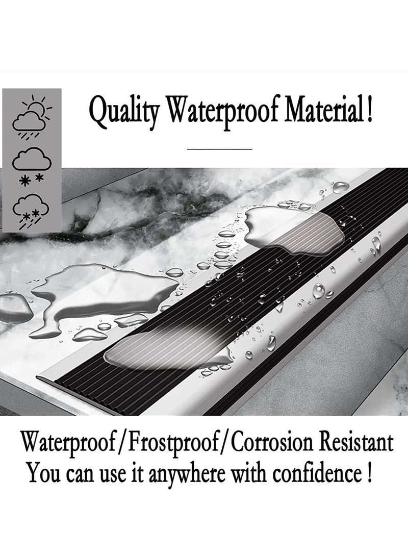 KASTWAVE - Stair Leading Edge Protector, Waterproof Anti-Slip Rubber Step Adhesive Edge Decorative Protection Strip for Home School Nursing Home Indoor and Outdoor Stair Steps - Image 1
