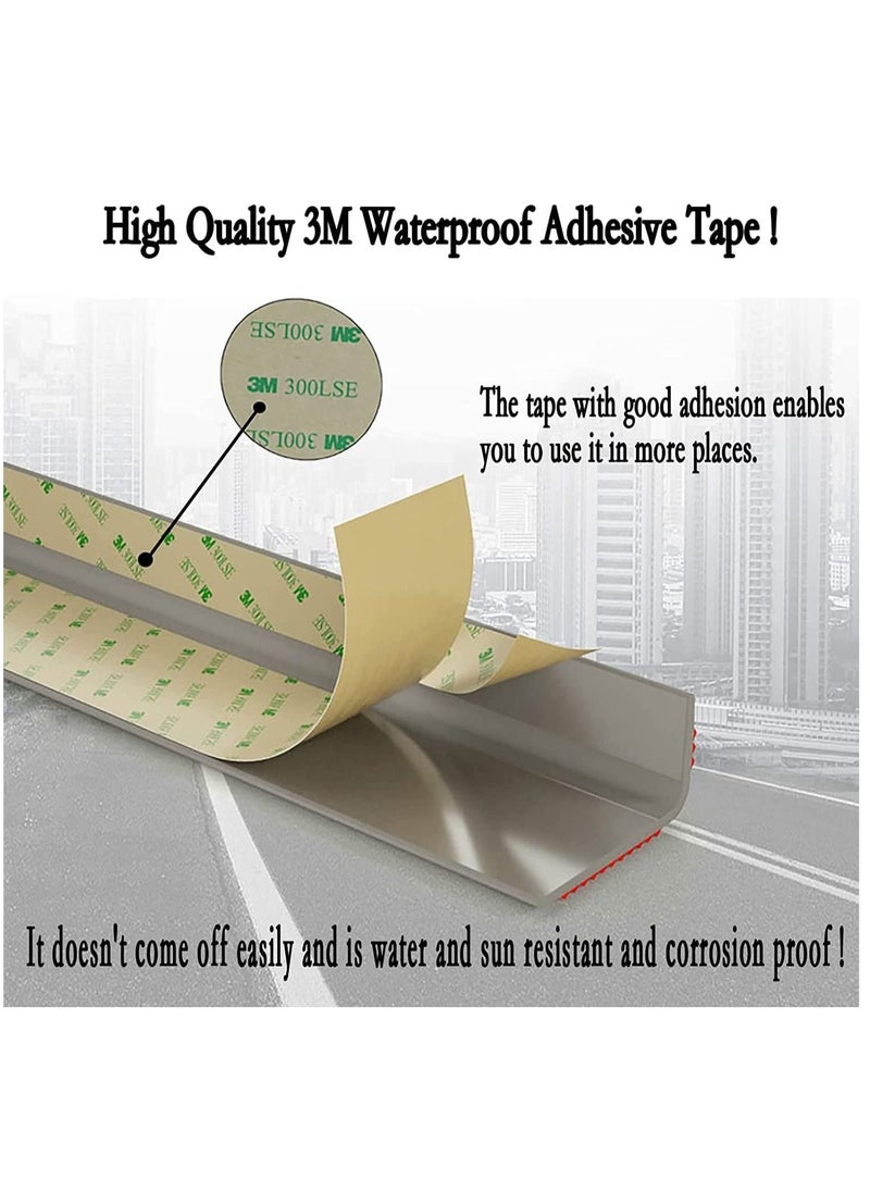KASTWAVE - Stair Leading Edge Protector, Waterproof Anti-Slip Rubber Step Adhesive Edge Decorative Protection Strip for Home School Nursing Home Indoor and Outdoor Stair Steps - Image 1