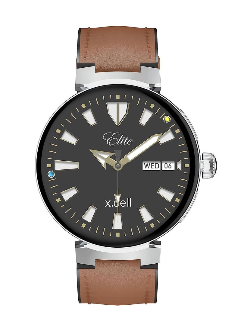 Xcell - Xcell Smart Watch Elite 3 for Android and iphone, Arabic & Persian Interface, 7 days battery life, Fitness Tracker with Heart Rate,Blood Pressure,Oxygen Monitor-Brown - Image 1