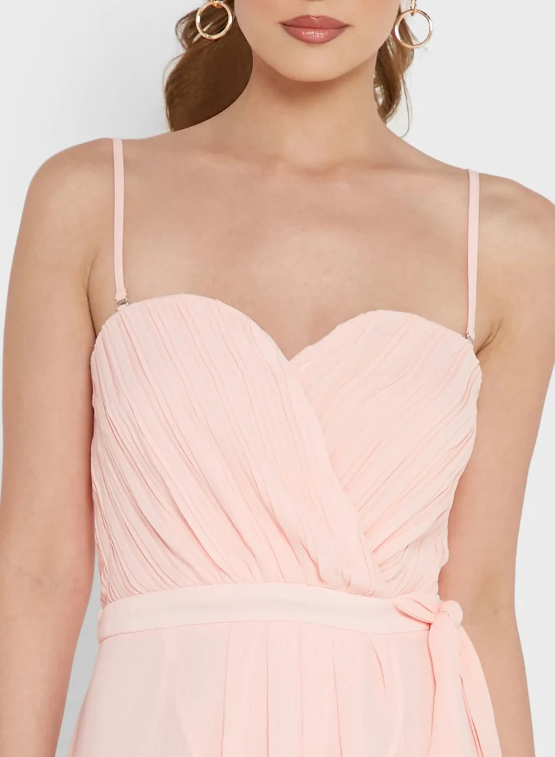 boohoo Pleated Chiffon Dress