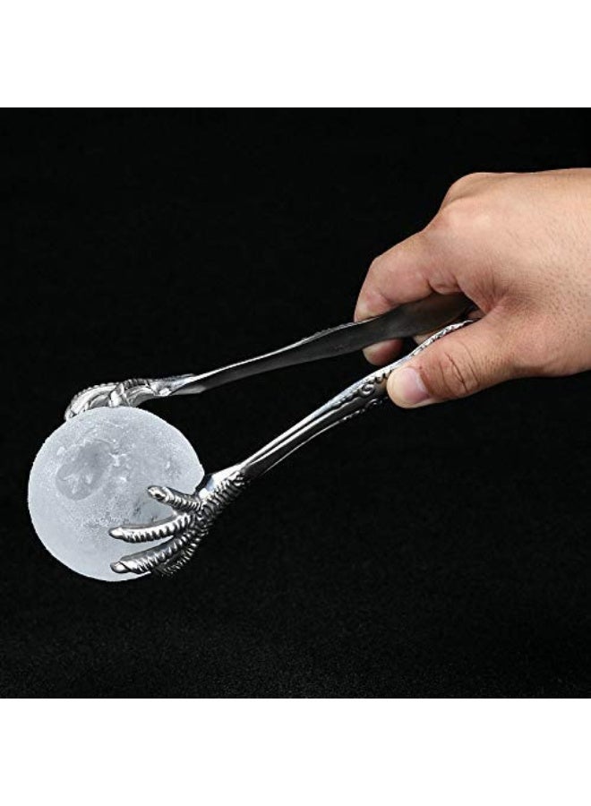 MASSJOY 2 PCS Bar Ice Hockey Special Eagle Claw Shape Ice Tongs Serving Tongs - Image 3