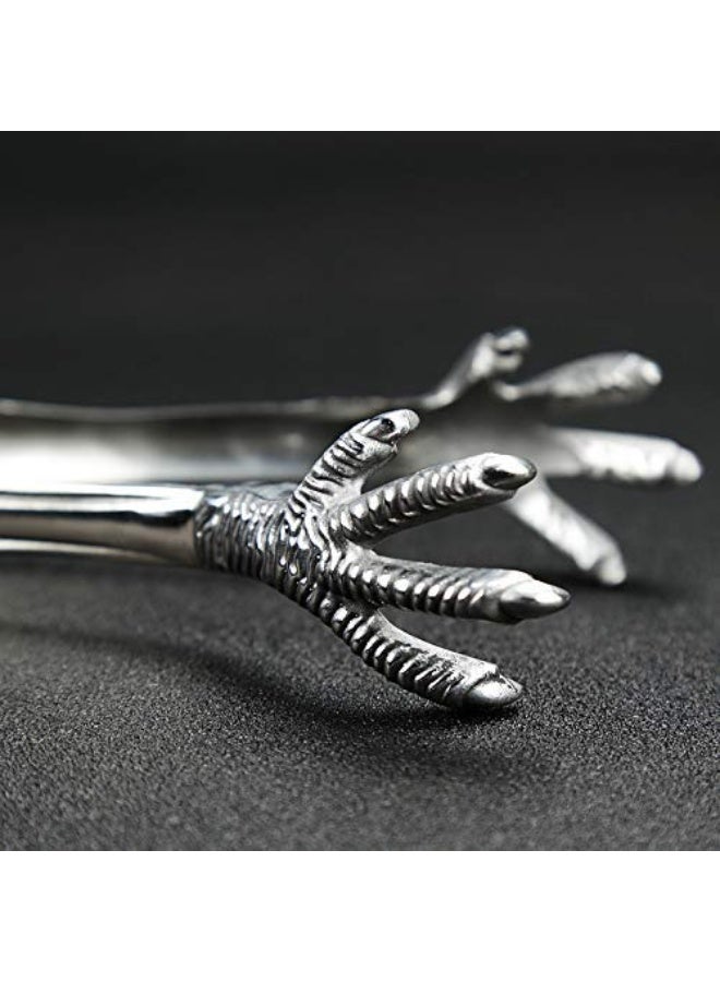 MASSJOY 2 PCS Bar Ice Hockey Special Eagle Claw Shape Ice Tongs Serving Tongs - Image 5
