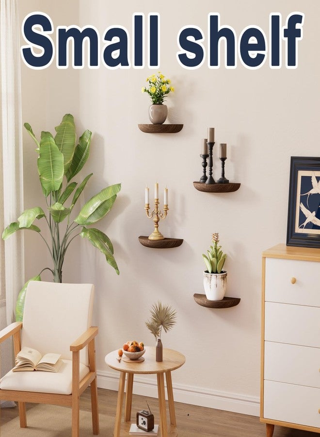 QsQueen Solid Wood Half Round Floating Wall Shelves | Elegant Floating Shelves, Elevate Your Space. Perfect for Living Rooms, Bathrooms, Bedrooms, Offices, Children's Rooms - Image 5