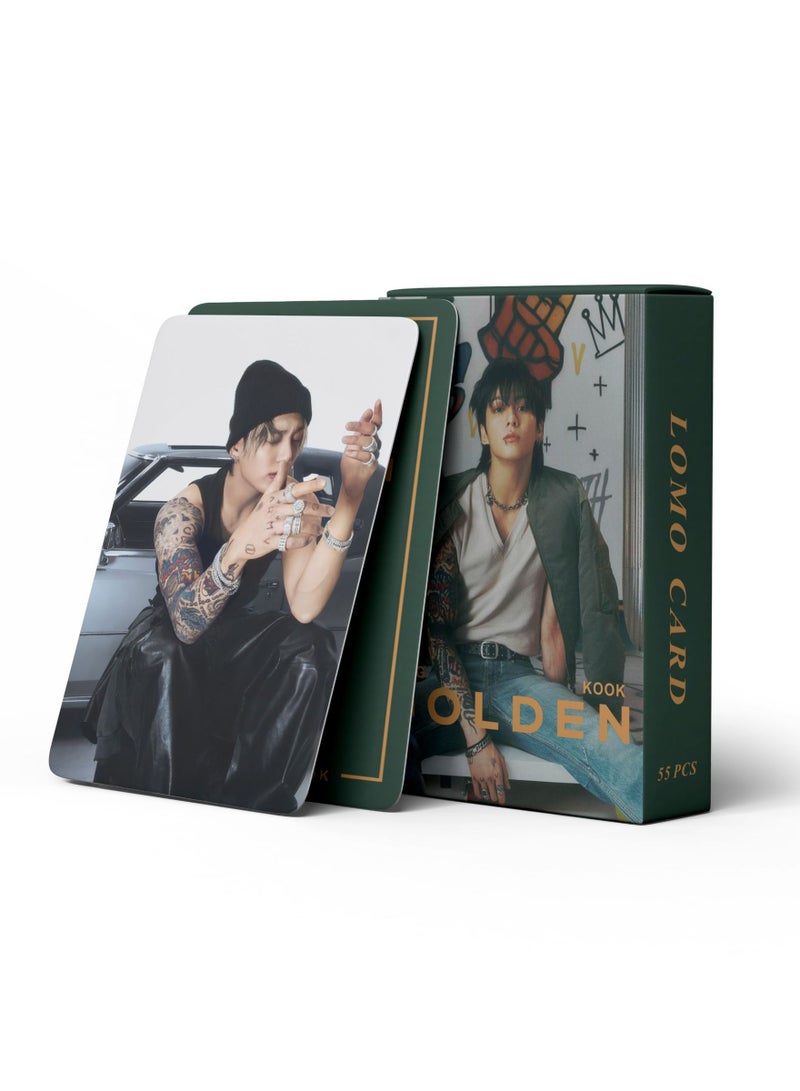 Generic JungKook GOLDEN Solo Lomo Photo Card BTS Flash Style Cards 55Pcs  - Image 3
