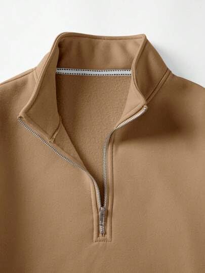 Trillion Half Zipper Solid Sweatshirt for Men (Pack of 2) - Image 4