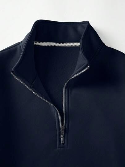 Trillion Half Zipper Solid Sweatshirt for Men (Pack of 2) - Image 2