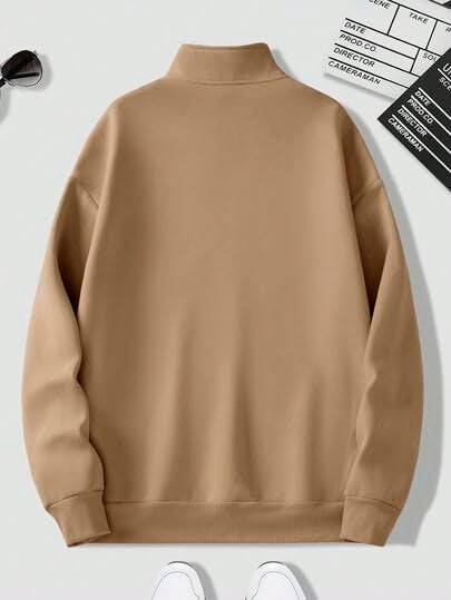 Trillion Half Zipper Solid Sweatshirt for Men (Pack of 2) - Image 5