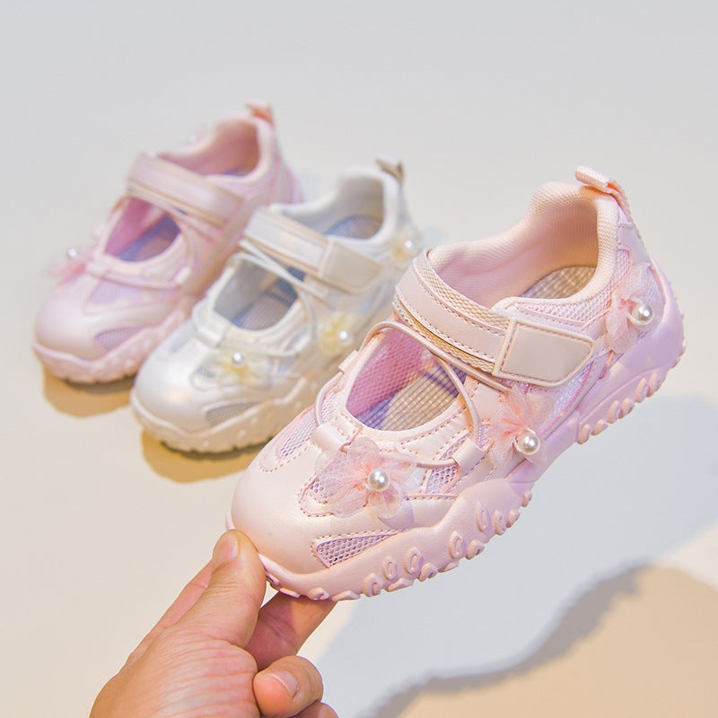 Girls'' Sports Sandals Summer 2026 New Model Princess Sneakers Children''s Shoes Big Kids Thin Summer Shoes Silver - Image 5