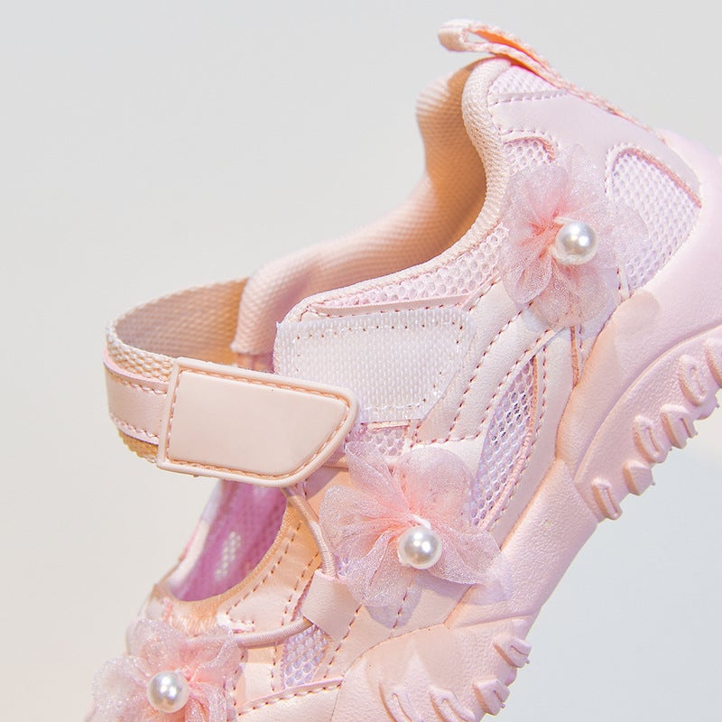 Girls'' Sports Sandals Summer 2026 New Model Princess Sneakers Children''s Shoes Big Kids Thin Summer Shoes Silver - Image 4