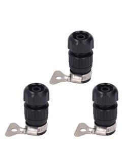 NIBEMINENT 3pcs Tap Connector Adapter PP Stainless Steel Home Water Hose Accessories for Garden Car Washing with Clamp 16‑18 Outer Diameter  - Image 1
