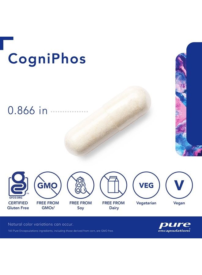 Pure Encapsulations CogniPhos | دعم عصبي للأداء الإدراكي والسلوك | 120 كبسولة - Image 3
