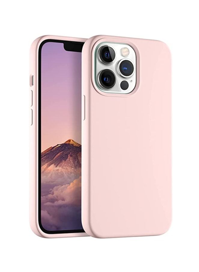 DUSALA Soft Liquid Silicon Case Compatible with iPhone 13 Pro Case Shock Proof Protective Case Matte Finish Cover designed for iPhone 13 Pro 2021 (Light Pink) - Image 1
