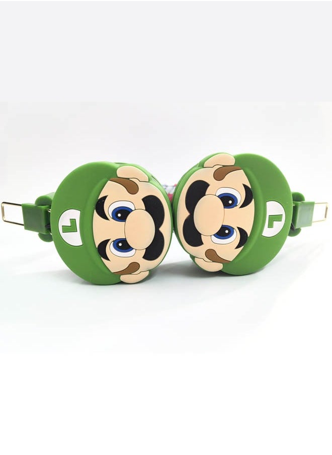 Generic Upgraded green Mario pattern children's Bluetooth wireless headphones, noise reduction wireless headphones for young children, children's headphones suitable for TF cards, mobile phones and tablets  - Image 5