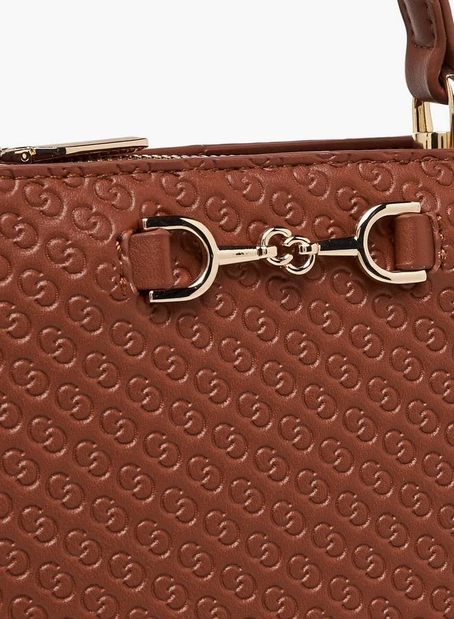 Celeste Monogram Embossed Tote Bag with Handle