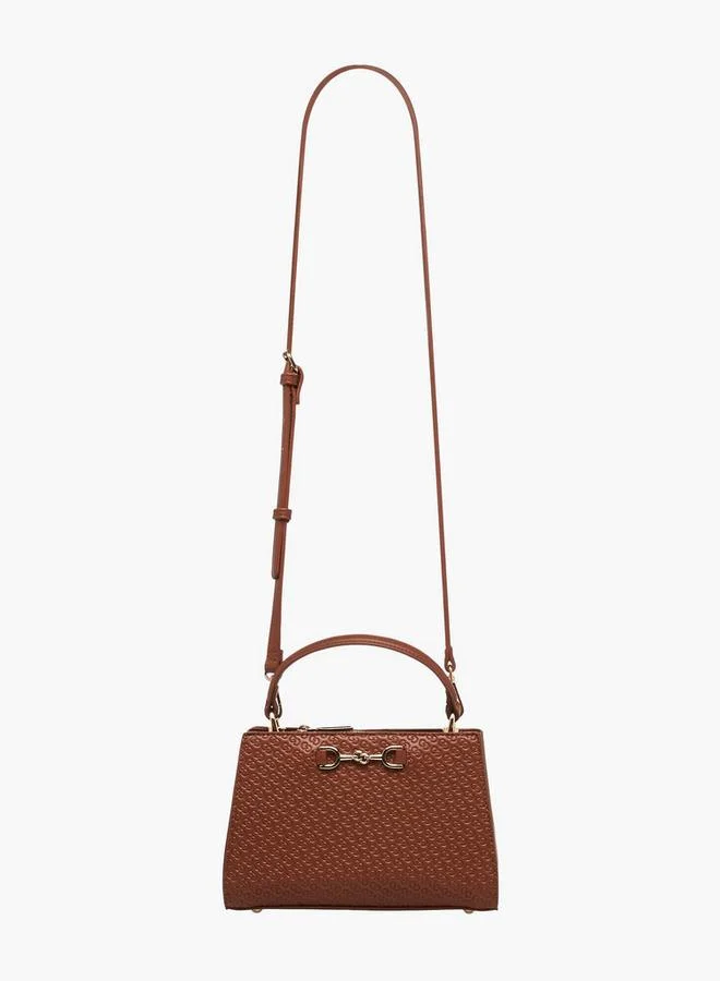 Celeste Monogram Embossed Tote Bag with Handle