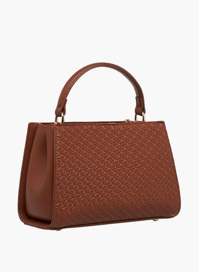 Celeste Monogram Embossed Tote Bag with Handle