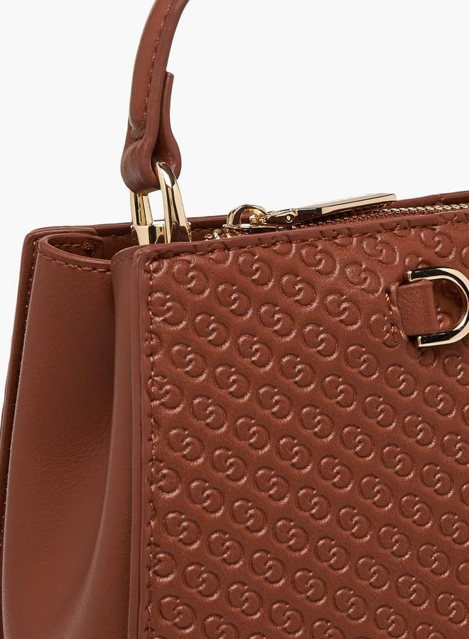 Celeste Monogram Embossed Tote Bag with Handle