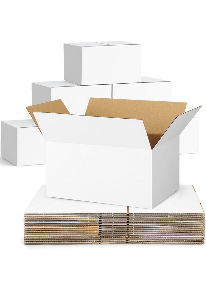 Poever 40-Pack-Small-Shipping-Boxes-9X6X4, Corrugated-Cardboard-Boxes-For-Packaging-Small-Business, White-Boxes-Mailers - Image 1