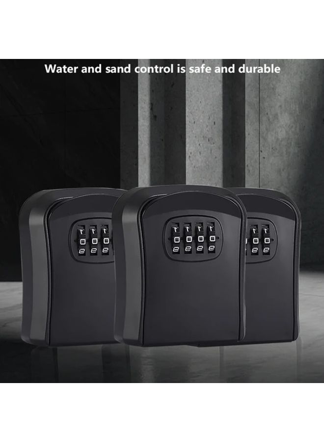 Black Water Sand Resistant Combination Lock Key Storage Box For Valuables - Image 1
