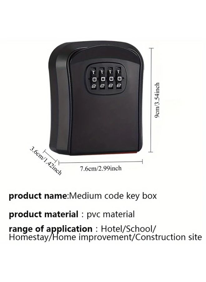 Black Water Sand Resistant Combination Lock Key Storage Box For Valuables - Image 2