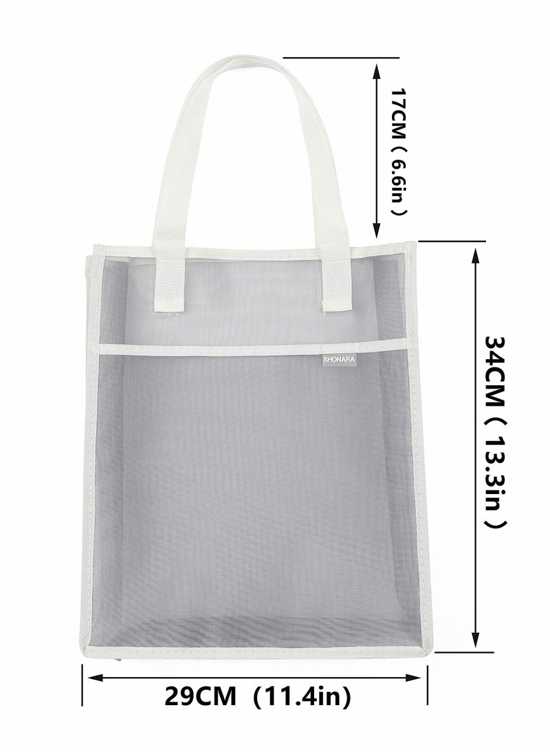 Excefore Document Bag with Handle, Transparent mesh Document Bag, can Store A4 Size documents, PVC Receipt Holder, no Zipper Design, Provide Storage Space for Office, School and Family Travel  - Image 4