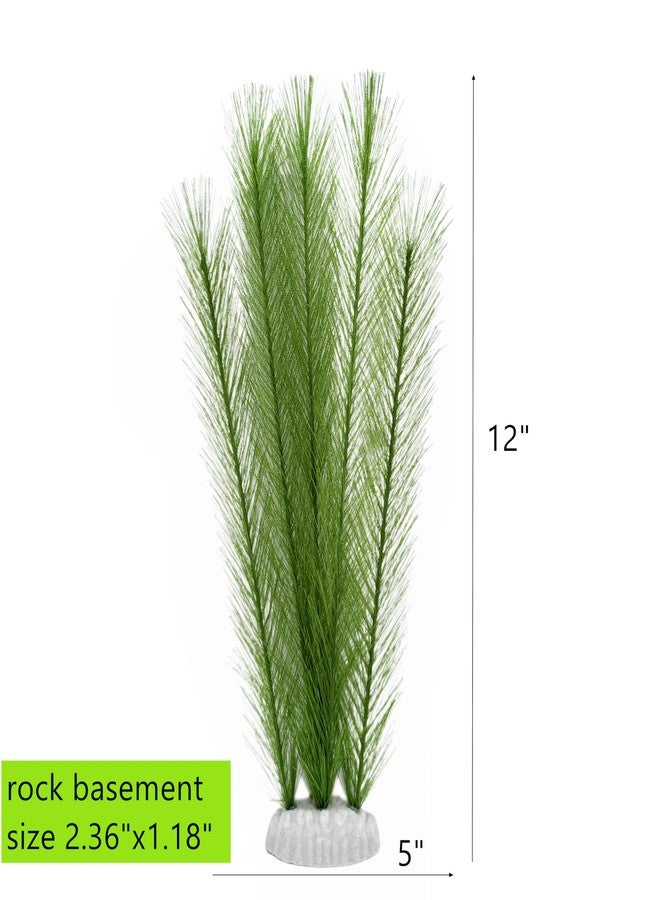 إم تو سي بريدج نباتات أحواض السمك البلاستيكية من إم تو سي بريدج، عشب مائي حريري ناعم، نباتات محاكاة لأحواض السمك والمناظر الطبيعية (4 قطع، 12 بوصة). - Image 4