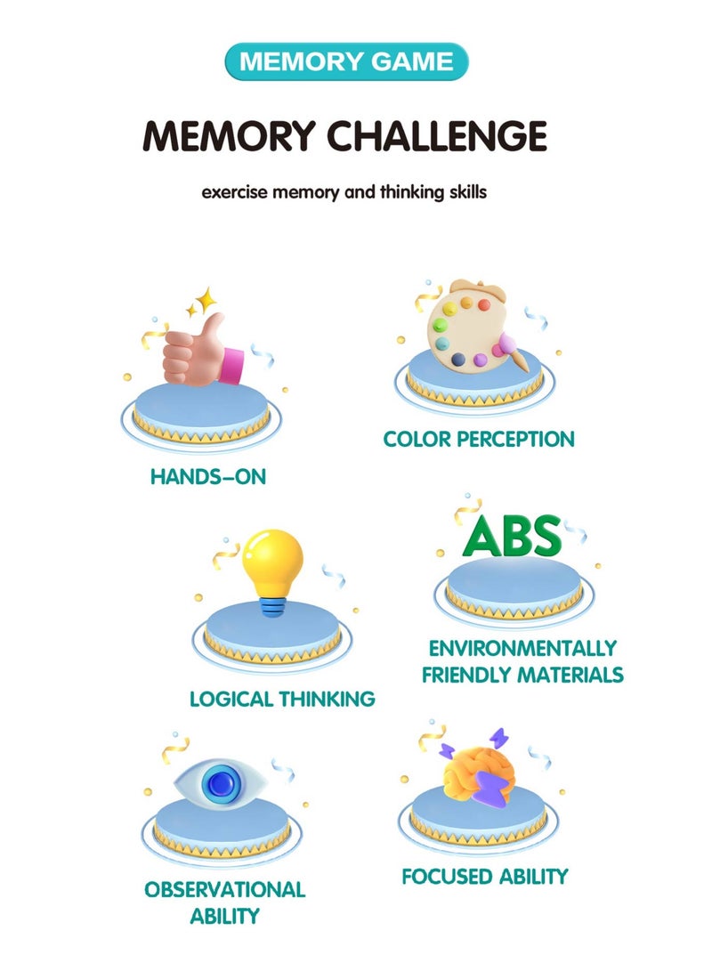 Rainbow Memory  Color Match Set - 20 Bottle Educational Sorting Toy, Early Learning Activity for Toddler Cognitive Skills - Image 2