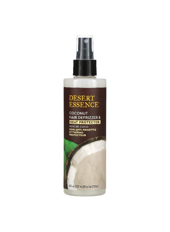 Desert Essence, Coconut Hair Defrizzer & Heat Protector, 8 fl oz (237 ml) - Image 1